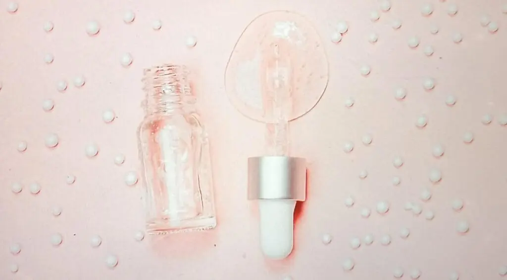 a skincare serum with dropper