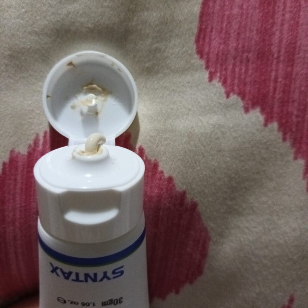 biofad cream coming out of tube