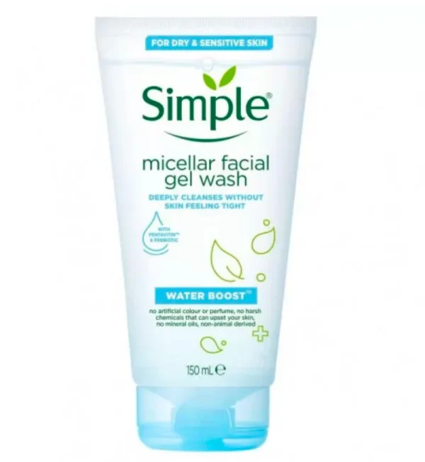 simple micellar gel wash for dry sensitive skin