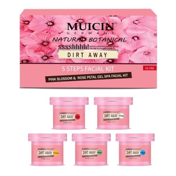 MUICIN - Pink Glow Dirt Away Facial Kit - 5 Steps 1