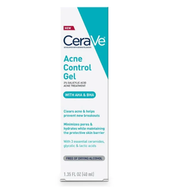 CeraVe Acne Control Gel with AHA, BHA 40ml carton front